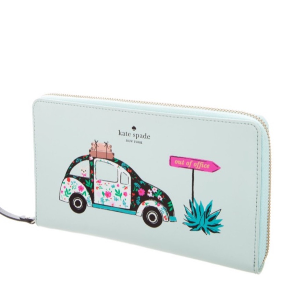 Authentic Kate Spade leather "Car" LG Zip wallet - Picture 9 of 15
